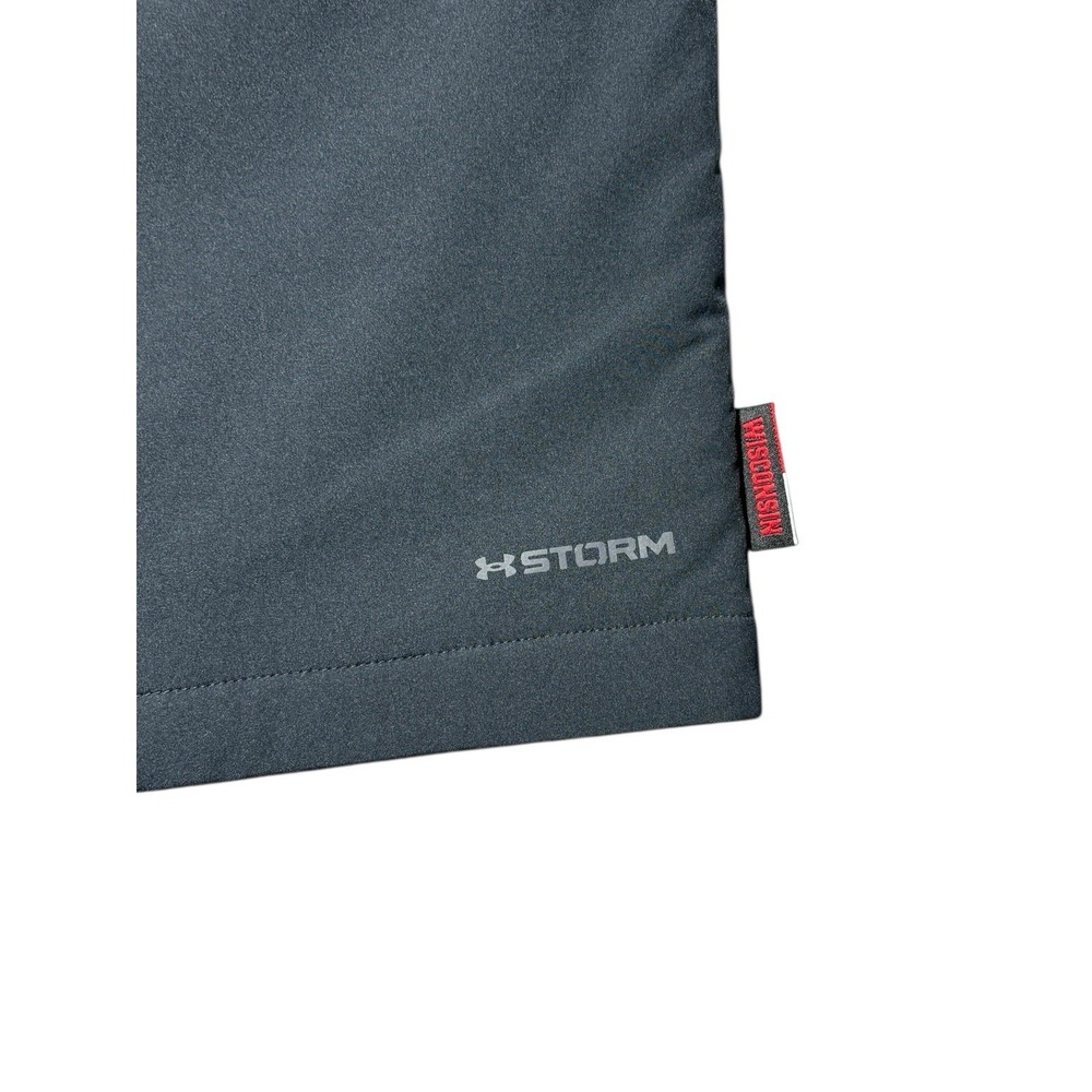 Men's Under Armour  Black Wisconsin Badgers Drive Pro Storm Full-Zip Vest - Picture 10 of 14